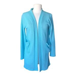 BLAKELY - Blue Open-Front Sweater